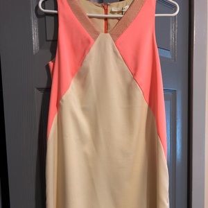 NWT Coral and Neutral block dress SIZE S